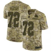 Wholesale Cheap Nike Browns #72 Eric Kush Camo Men's Stitched NFL Limited 2018 Salute To Service Jersey