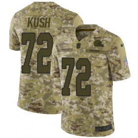Wholesale Cheap Nike Browns #72 Eric Kush Camo Men\'s Stitched NFL Limited 2018 Salute To Service Jersey
