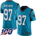 Wholesale Cheap Nike Panthers #97 Yetur Gross-Matos Blue Alternate Men's Stitched NFL 100th Season Vapor Untouchable Limited Jersey