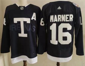 Wholesale Cheap Men\'s Toronto Maple Leafs 16 Mitchell Marner Navy 2022 NHL Heritage Classic Adidas Jersey
