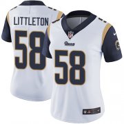 Wholesale Cheap Nike Rams #58 Cory Littleton White Women's Stitched NFL Vapor Untouchable Limited Jersey