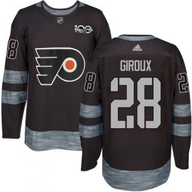 Wholesale Cheap Adidas Flyers #28 Claude Giroux Black 1917-2017 100th Anniversary Stitched NHL Jersey