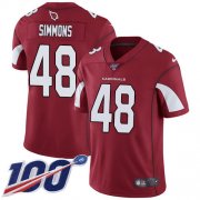 Wholesale Cheap Nike Cardinals #48 Isaiah Simmons Red Team Color Men's Stitched NFL 100th Season Vapor Untouchable Limited Jersey