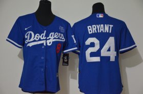Wholesale Cheap Los Angeles Dodgers #8 #24 Kobe Bryant Youth Nike Royal Cool Base 2020 KB Patch MLB Jersey