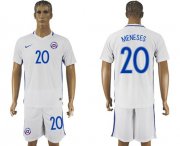 Wholesale Cheap Chile #20 Meneses Away Soccer Country Jersey