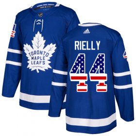Wholesale Cheap Adidas Maple Leafs #44 Morgan Rielly Blue Home Authentic USA Flag Stitched Youth NHL Jersey