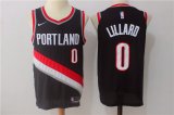 Wholesale Cheap Men's Portland Trail Blazers #0 Damian Lillard Black 2017-2018 Nike Swingman Stitched NBA Jersey
