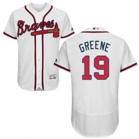 Wholesale Cheap Braves #19 Shane Greene White Flexbase Authentic Collection Stitched MLB Jersey