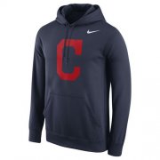 Wholesale Cheap Cleveland Indians Nike Logo Performance Pullover Navy MLB Hoodie