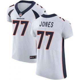 Wholesale Cheap Nike Broncos #77 Sam Jones White Men\'s Stitched NFL Vapor Untouchable Elite Jersey