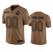Wholesale Cheap Men's New England Patriots Active Player Custom 2023 Brown Salute To Setvice Limited Football Stitched Jersey