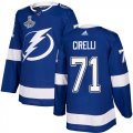 Cheap Adidas Lightning #71 Anthony Cirelli Blue Home Authentic 2020 Stanley Cup Champions Stitched NHL Jersey