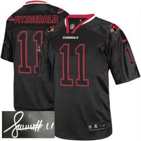 Wholesale Cheap Nike Cardinals #11 Larry Fitzgerald Lights Out Black Men\'s Stitched NFL Elite Autographed Jersey