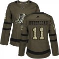 Wholesale Cheap Adidas Panthers #11 Jonathan Huberdeau Green Salute to Service Women's Stitched NHL Jersey