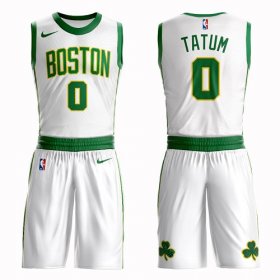 Wholesale Cheap Boston Celtics#0 Jayson Tatum White Nike NBA Men\'s City Edition Suit AuthenticJersey