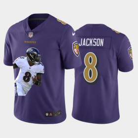Cheap Baltimore Ravens #8 Lamar Jackson Nike Team Hero 6 Vapor Limited NFL Jersey Purple
