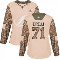 Cheap Adidas Lightning #71 Anthony Cirelli Camo Authentic 2017 Veterans Day Women's Stitched NHL Jersey