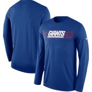 Wholesale Cheap New York Giants Nike Sideline Seismic Legend Long Sleeve T-Shirt Royal