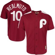 Wholesale Cheap Philadelphia Phillies #10 JT Realmuto Majestic 1979 Saturday Night Special Cool Base Cooperstown Player Jersey Maroon