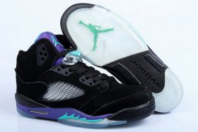 Wholesale Cheap Air Jordan 5 For Womens Shoes black/grapes