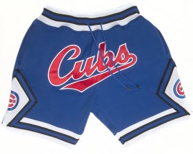 Wholesale Cheap Chicago Cubs Shorts (Royal) JUST DON By Mitchell & Ness