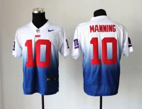 Wholesale Cheap Nike Giants #10 Eli Manning Royal Blue/White Men\'s Stitched NFL Elite Fadeaway Fashion Jersey