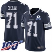 Wholesale Cheap Nike Cowboys #71 La'el Collins Navy Blue Team Color Men's Stitched With Established In 1960 Patch NFL 100th Season Vapor Untouchable Limited Jersey