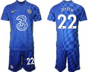 Wholesale Cheap Men 2021-2022 Club Chelsea FC home blue 22 Nike Soccer Jerseys