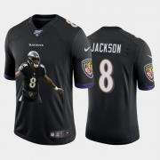 Cheap Baltimore Ravens #8 Lamar Jackson Nike Team Hero Vapor Limited NFL 100 Jersey Black