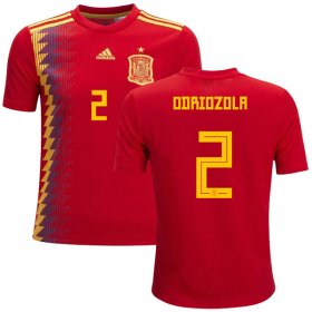 Wholesale Cheap Spain #2 Odriozola Red Home Kid Soccer Country Jersey
