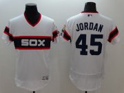 Wholesale Cheap White Sox #45 Michael Jordan White Flexbase Authentic Collection Stitched MLB Jersey