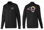 Wholesale Cheap NFL Los Angeles Rams Team Logo Jacket Black_2