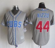 Wholesale Cheap Cubs #44 Anthony Rizzo Grey Alternate Road New Cool Base Stitched MLB Jersey