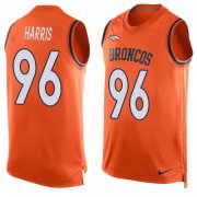 Wholesale Cheap Nike Broncos #96 Shelby Harris Orange Team Color Men's Stitched NFL Limited Tank Top Jersey