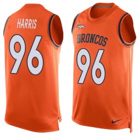 Wholesale Cheap Nike Broncos #96 Shelby Harris Orange Team Color Men\'s Stitched NFL Limited Tank Top Jersey