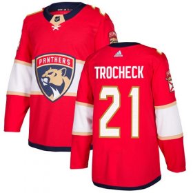 Wholesale Cheap Adidas Panthers #21 Vincent Trocheck Red Home Authentic Stitched NHL Jersey