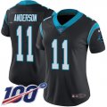 Wholesale Cheap Nike Panthers #11 Robby Anderson Black Team Color Women's Stitched NFL 100th Season Vapor Untouchable Limited Jersey
