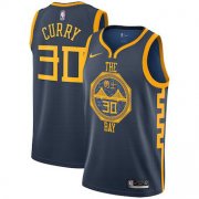 Wholesale Cheap Men's Golden State Warriors #30 Stephen Curry Nike Navy 2019 Swingman City Edition Jersey