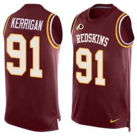 Wholesale Cheap Nike Redskins #91 Ryan Kerrigan Burgundy Red Team Color Men\'s Stitched NFL Limited Tank Top Jersey