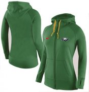 Wholesale Cheap Women's Nike Philadelphia Eagles Full-Zip Performance Hoodie Green