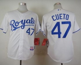 Wholesale Cheap Royals #47 Johnny Cueto White Cool Base Stitched MLB Jersey