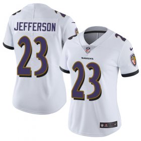 Wholesale Cheap Nike Ravens #23 Tony Jefferson White Women\'s Stitched NFL Vapor Untouchable Limited Jersey