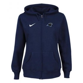 Wholesale Cheap Nike Carolina Panthers Ladies Tailgater Full Zip Hoodie Blue