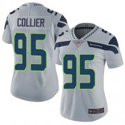 Wholesale Cheap Nike Seahawks #95 L.J. Collier Grey Alternate Women's Stitched NFL Vapor Untouchable Limited Jersey