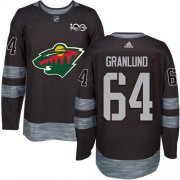 Wholesale Cheap Adidas Wild #64 Mikael Granlund Black 1917-2017 100th Anniversary Stitched NHL Jersey
