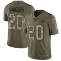 Wholesale Cheap Nike Lions #20 Barry Sanders Olive/Camo Men's Stitched NFL Limited 2017 Salute To Service Jersey