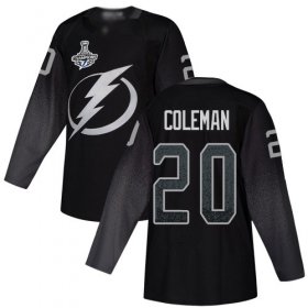 Cheap Adidas Lightning #20 Blake Coleman Black Alternate Authentic Youth 2020 Stanley Cup Champions Stitched NHL Jersey