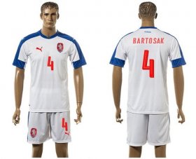 Wholesale Cheap Czech #4 Bartosak Away Soccer Country Jersey