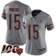 Wholesale Cheap Nike Bears #15 Eddy Pineiro Silver Women's Stitched NFL Limited Inverted Legend 100th Season Jersey