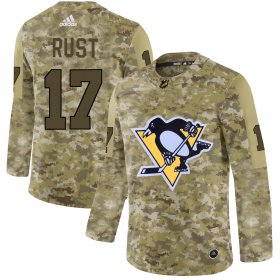 Wholesale Cheap Adidas Penguins #17 Bryan Rust Camo Authentic Stitched NHL Jersey